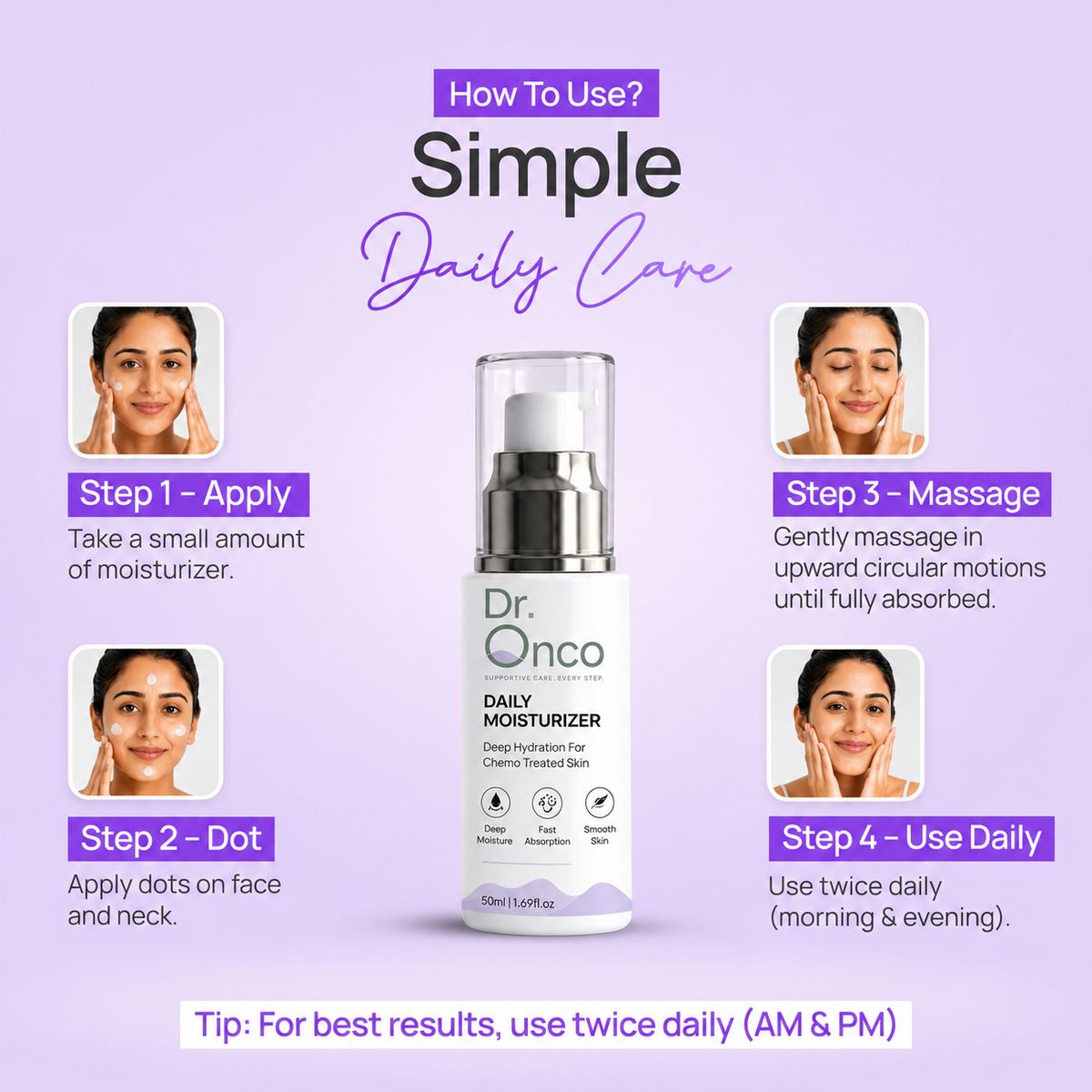 Dr. Onco Daily Moisturizer | Deep Hydration | 50ML