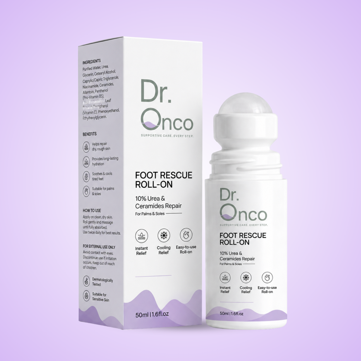 Dr. Onco Foot Rescue Roll On | Instant Cooling Relief | 50ML
